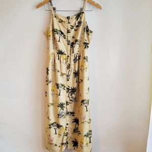 Safari Print Midi Dress